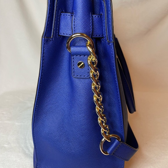 Michael Kors blue Hamilton style bag, EUC - Picture 15 of 15